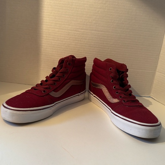 Vans Shoes - Vans Off the Wall Maroon with Bronze Sneakers Classic Style